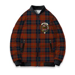 ScotsTee Shop Scottish Maclaine of Lochbuie Auld Sett Crest Tartan Bomber Puffer Jacket
