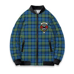 ScotsTee Shop Scottish McLeod of Harris Ancient Crest Tartan Bomber Puffer Jacket