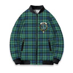 ScotsTee Shop Scottish McNeil of Colonsay Ancient Crest Tartan Bomber Puffer Jacket