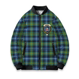 ScotsTee Shop Scottish MacNeill Of Barra Ancient Crest Tartan Bomber Puffer Jacket