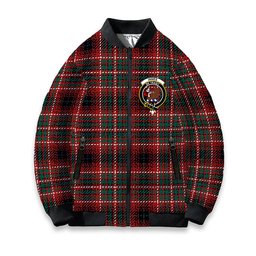 ScotsTee Shop Scottish Innes of Cowie Modern Crest Tartan Bomber Puffer Jacket