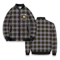 ScotsTee Shop Scottish Stewart of Appin Dress 1 Crest Tartan Bomber Puffer Jacket