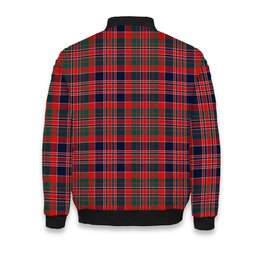 ScotsTee Shop Scottish MacDonald of Boisdale Modern Crest Tartan Bomber Puffer Jacket