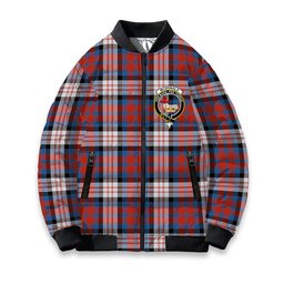 ScotsTee Shop Scottish McDonald Dress Irish Ancient Crest Tartan Bomber Puffer Jacket