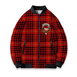 ScotsTee Shop Scottish MacDonald of Ardnamurchan Modern Crest Tartan Bomber Puffer Jacket