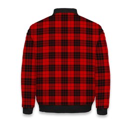 ScotsTee Shop Scottish MacLeod of Raasay SC Crest Tartan Bomber Puffer Jacket