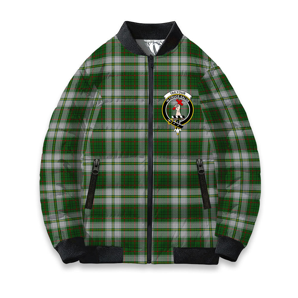 ScotsTee Shop Scottish Tailyour Dress Crest Tartan Bomber Puffer Jacket