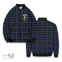 ScotsTee Shop Scottish MacCallum of Berwick Modern Crest Tartan Bomber Puffer Jacket