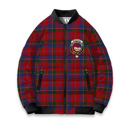 ScotsTee Shop Scottish McDonald of Glenaladale Crest Tartan Bomber Puffer Jacket