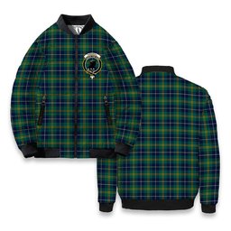 ScotsTee Shop Scottish Turnbull Hunting Modern Clan Crest Tartan Bomber Puffer Jacket