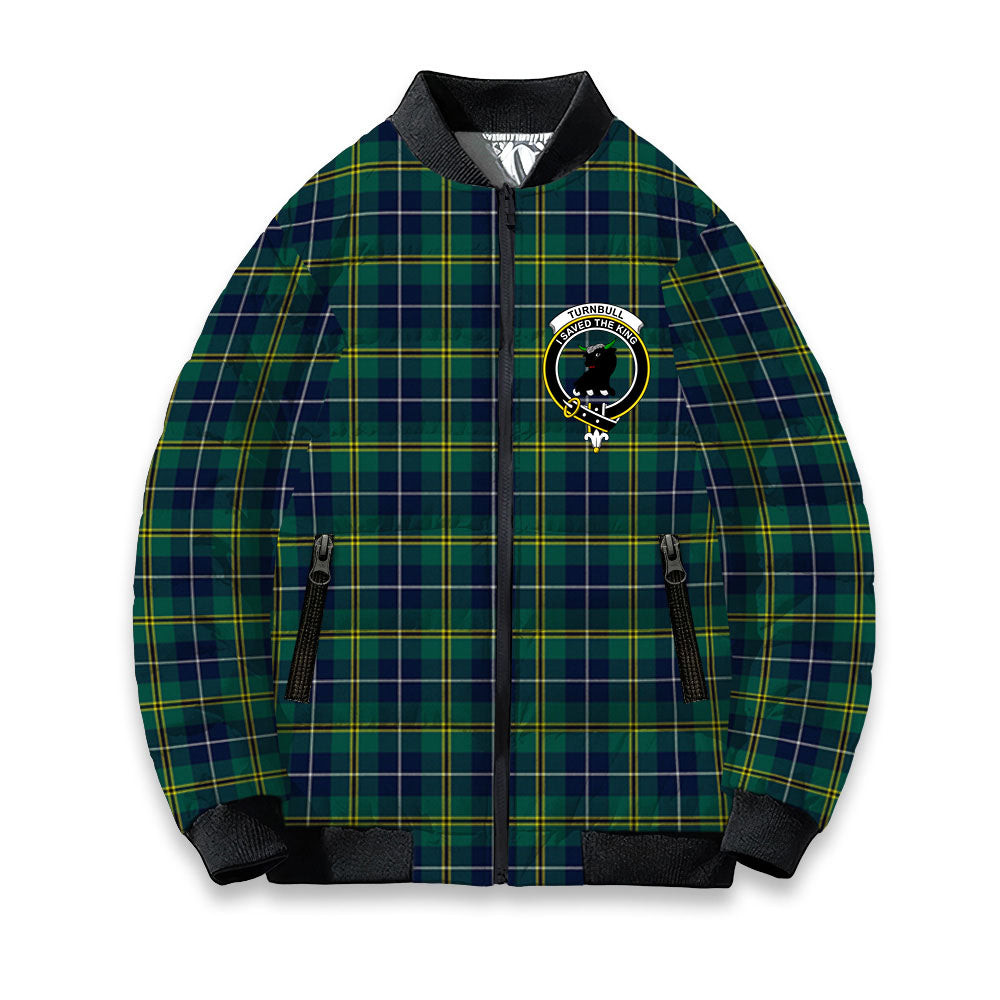 ScotsTee Shop Scottish Turnbull Hunting Modern Clan Crest Tartan Bomber Puffer Jacket