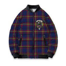 ScotsTee Shop Scottish MacLaine of Lochbuie Hunting Modern Crest Tartan Bomber Puffer Jacket