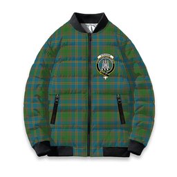 ScotsTee Shop Scottish Strange of Balkaskie Ancient Crest Tartan Bomber Puffer Jacket