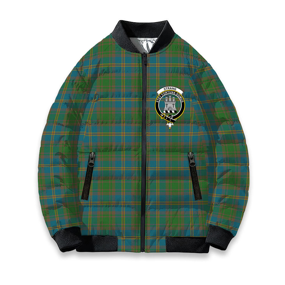 ScotsTee Shop Scottish Strang of Balkaskie Ancient Crest Tartan Bomber Puffer Jacket