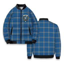 ScotsTee Shop Scottish McRae of America Ancient Crest Tartan Bomber Puffer Jacket