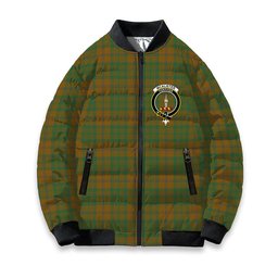 ScotsTee Shop Scottish McAlister of Glenbarr Hunting Modern Crest Tartan Bomber Puffer Jacket