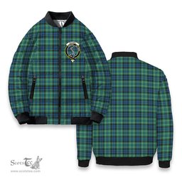 ScotsTee Shop Scottish MacNeill of Colonsay Ancient Crest Tartan Bomber Puffer Jacket