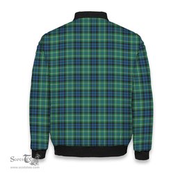 ScotsTee Shop Scottish MacNeill of Colonsay Ancient Crest Tartan Bomber Puffer Jacket
