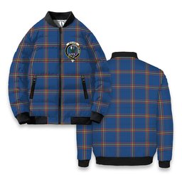 ScotsTee Shop Scottish MacLaine of Loch Buie Hunting Ancient Crest Tartan Bomber Puffer Jacket