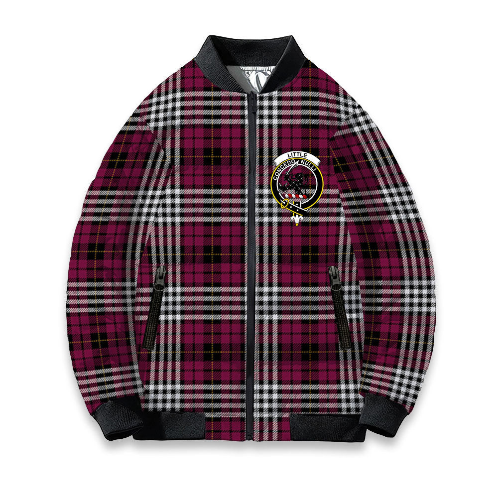 ScotsTee Shop Scottish Little of Morton Rigg Modern Crest Tartan Bomber Puffer Jacket