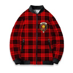 ScotsTee Shop Scottish McLeod of Raasay Modern Crest Tartan Bomber Puffer Jacket