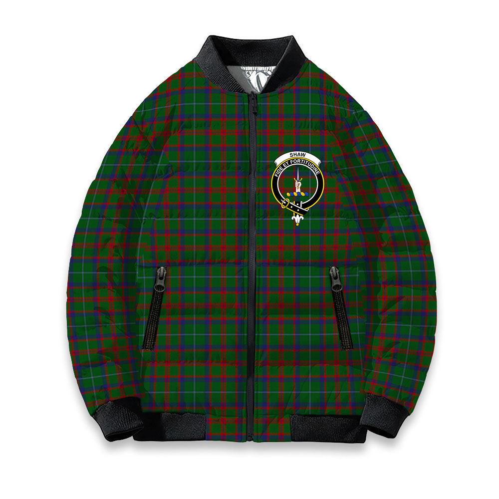 ScotsTee Shop Scottish Shaw of Tordarroch Green Hunting Crest Tartan Bomber Puffer Jacket