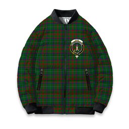 ScotsTee Shop Scottish Shaw of Tordarroch Green Hunting Crest Tartan Bomber Puffer Jacket