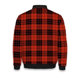 ScotsTee Shop Scottish McLeod of Raasay Ancient Crest Tartan Bomber Puffer Jacket