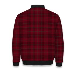 ScotsTee Shop Scottish Stirling of Keir Crest Tartan Bomber Puffer Jacket