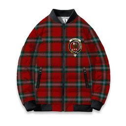 ScotsTee Shop Scottish MacLaine of Lochbuie Coburn Crest Tartan Bomber Puffer Jacket