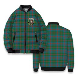 ScotsTee Shop Scottish Robertson of Struan Ancient Crest Tartan Bomber Puffer Jacket