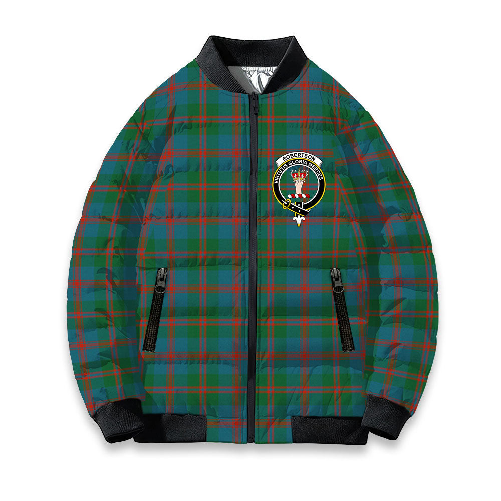 ScotsTee Shop Scottish Robertson of Struan Ancient Crest Tartan Bomber Puffer Jacket