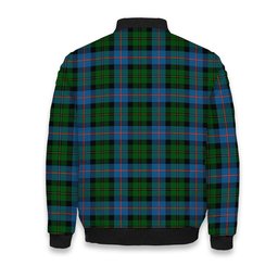 ScotsTee Shop Scottish MacNeil of Barra Chief Crest Tartan Bomber Puffer Jacket