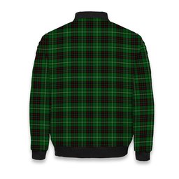 ScotsTee Shop Scottish McAulay of Lewis Crest Tartan Bomber Puffer Jacket