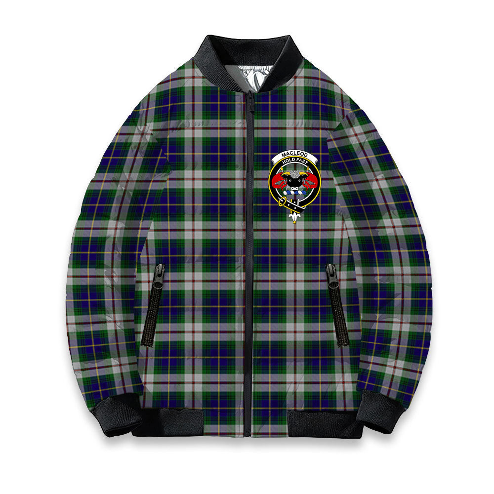 ScotsTee Shop Scottish MacLeod Of Californian Crest Tartan Bomber Puffer Jacket