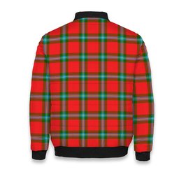ScotsTee Shop Scottish MacLaine of Loch Buie Crest Tartan Bomber Puffer Jacket