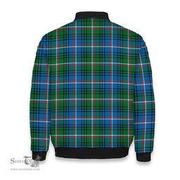 ScotsTee Shop Scottish Shaw of Carolina Ancient Crest Tartan Bomber Puffer Jacket