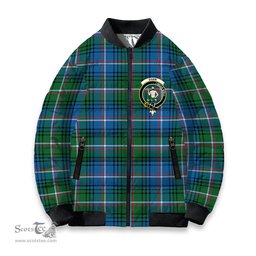 ScotsTee Shop Scottish Shaw of Carolina Ancient Crest Tartan Bomber Puffer Jacket