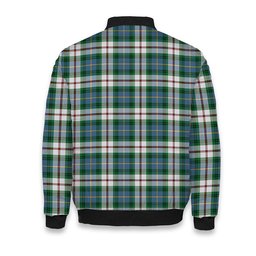 ScotsTee Shop Scottish MacLeod Of Californian Ancient Crest Tartan Bomber Puffer Jacket