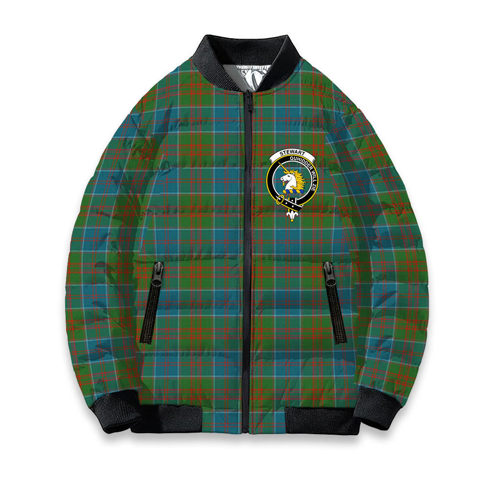 ScotsTee Shop Scottish Stewart of Appin Hunting Ancient Clan Crest Tartan Bomber Puffer Jacket