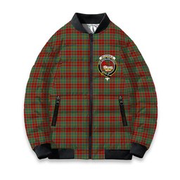 ScotsTee Shop Scottish McDonald of Kingsburgh Crest Tartan Bomber Puffer Jacket