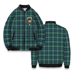 ScotsTee Shop Scottish McDonald of the Isles Hunting Ancient Crest Tartan Bomber Puffer Jacket