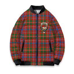 ScotsTee Shop Scottish McDonald of Glenaladale Ancient Crest Tartan Bomber Puffer Jacket