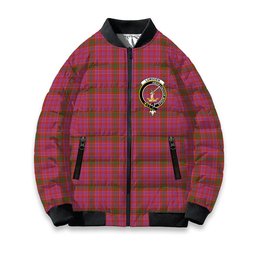 ScotsTee Shop Scottish Lumsden of Clova Ancient Crest Tartan Bomber Puffer Jacket