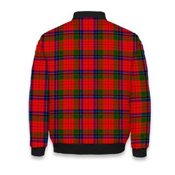 ScotsTee Shop Scottish McNicol of Scorrybreac Crest Tartan Bomber Puffer Jacket