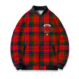 ScotsTee Shop Scottish McNicol of Scorrybreac Crest Tartan Bomber Puffer Jacket