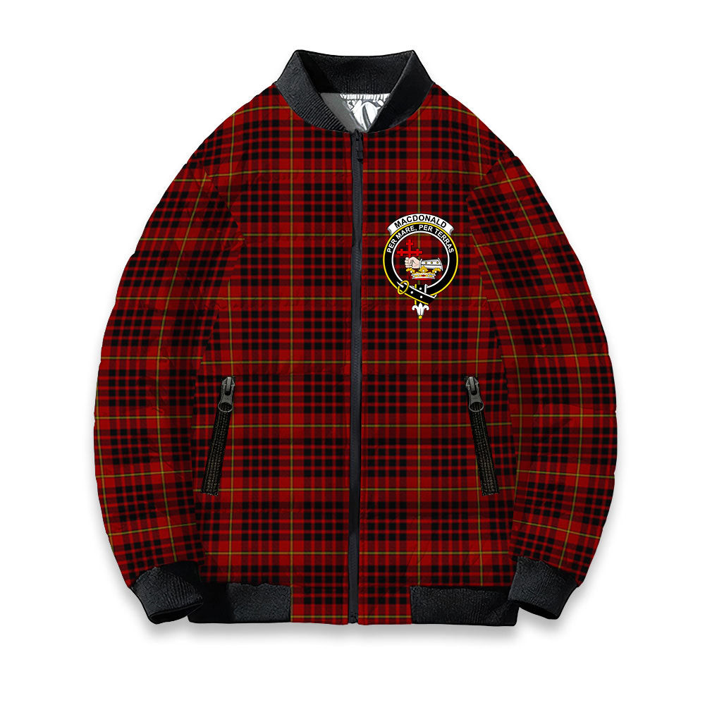 ScotsTee Shop Scottish MacDonald of Ardnamurchan Crest Tartan Bomber Puffer Jacket