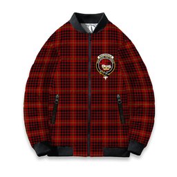ScotsTee Shop Scottish MacDonald of Ardnamurchan Crest Tartan Bomber Puffer Jacket