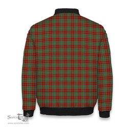 ScotsTee Shop Scottish MacDonald of Kingsburgh Crest Tartan Bomber Puffer Jacket