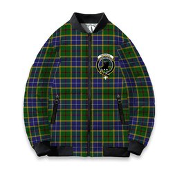 ScotsTee Shop Scottish Turnbull of Thornton Crest Tartan Bomber Puffer Jacket